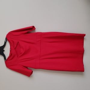 Dana Buchman Womens Short Sleeve Red Dress 12